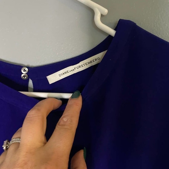 DIANE Von Furstenberg Dress Deep Purple / Blue Size Medium - Picture 4 of 7